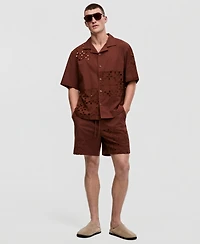Mode of One Men's Short-Sleeve Boxy Patch Shirt, Macy's Exclusive