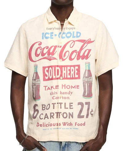 Lucky Brand Men's Short-Sleeve Coca Cola Print Shirt