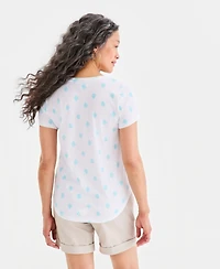Style & Co Women's Printed Short-Sleeve Crewneck T-Shirt, Macy's Exclusive
