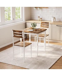 gaomon 3-Piece Farmhouse Dining Table Set, Table and Chairs for 2, Kitchen & Apartment Dining Furniture