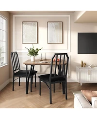 gaomon 5-Piece Dining Table Set for 4, Chamfer Design, Cushioned Chairs, Small Space Kitchen Table, Apartment Ready