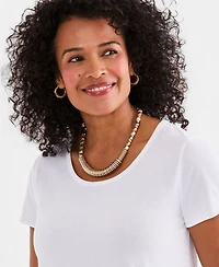 Style & Co Women's Short-Sleeve Scoop-Neck Top, Macy's Exclusive