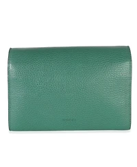Pre-Owned Gucci Emerald Pebbled Calfskin Dionysus Chain Wallet