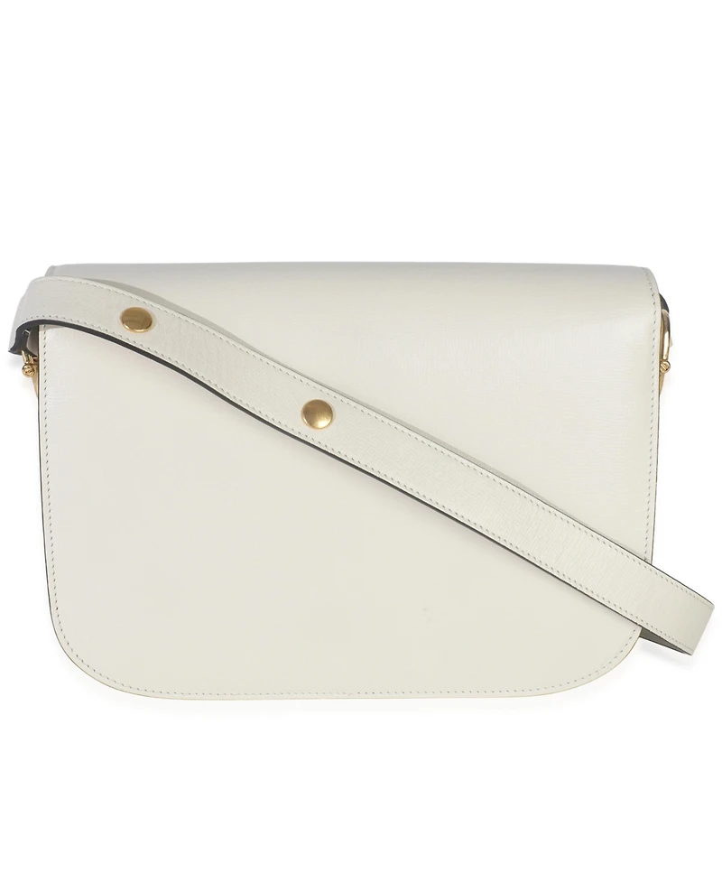 Pre-Owned Gucci Mystic White Azalea Calfskin Horsebit Small 1955 Shoulder Bag