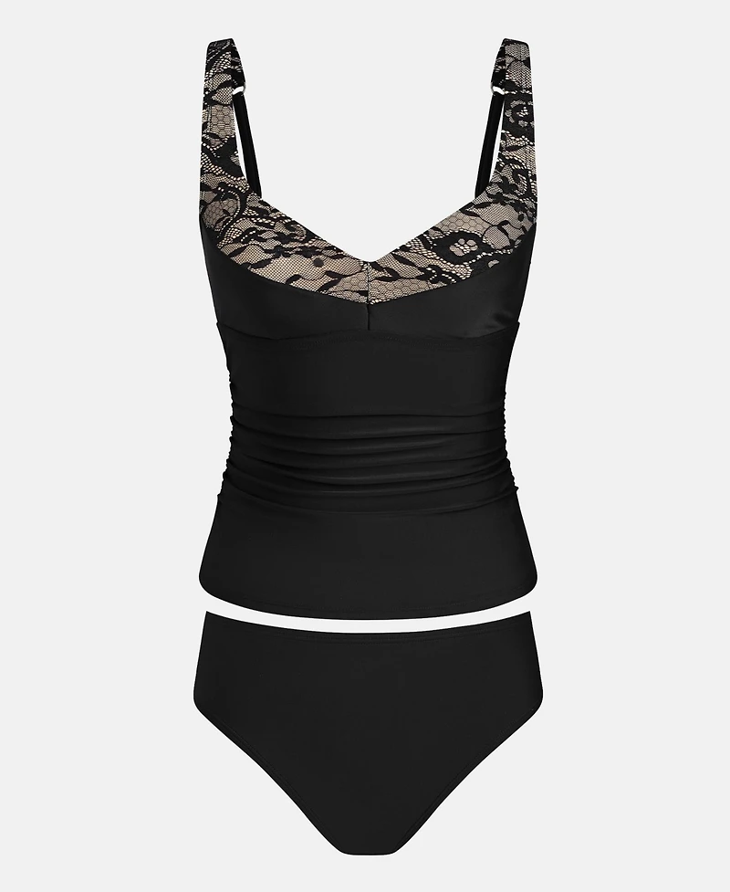 Cupshe Women's V-Neck Adjustable Straps Tankini Set