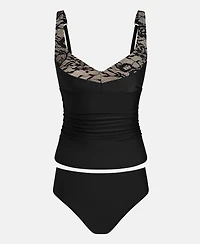 Cupshe Women's V-Neck Adjustable Straps Tankini Set