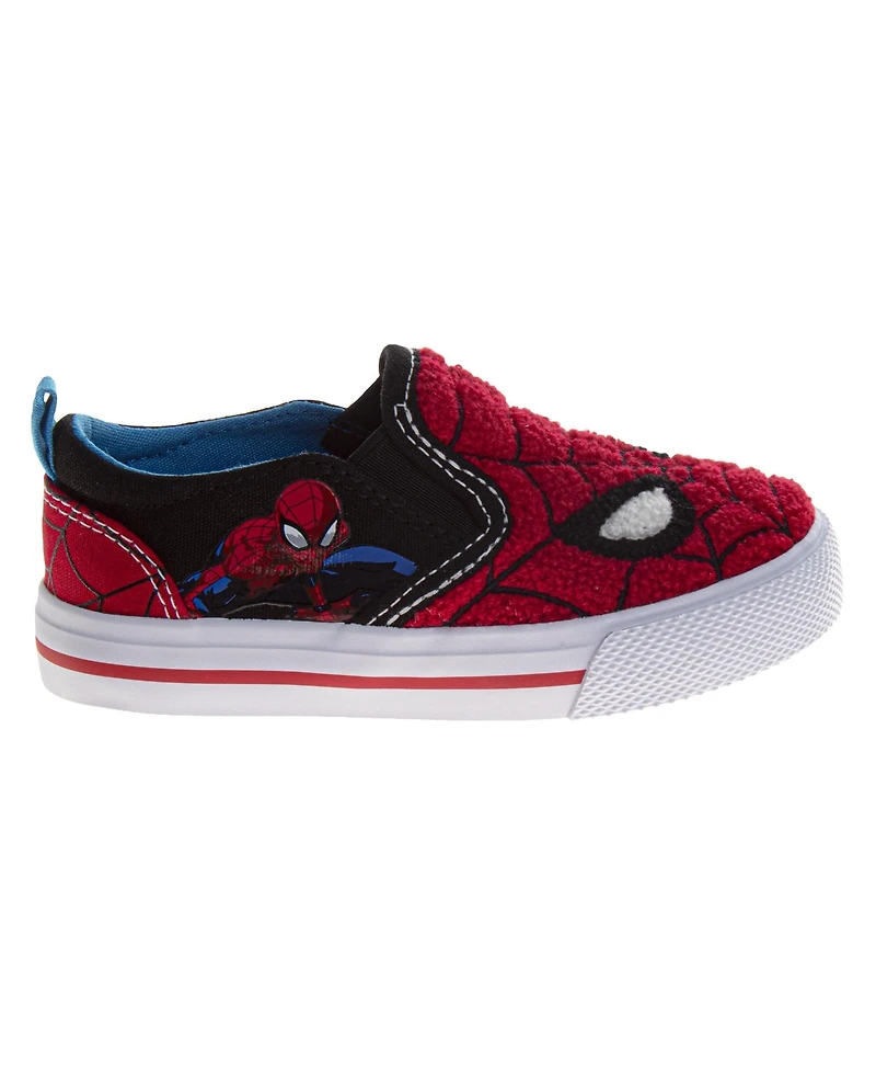 Spider-Man Boys Marvel Web-Face Slip On Canvas Shoes