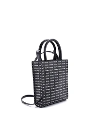 Pre-Owned Celine Mini Vertical Cabas Tote All Over Logo Print Leather