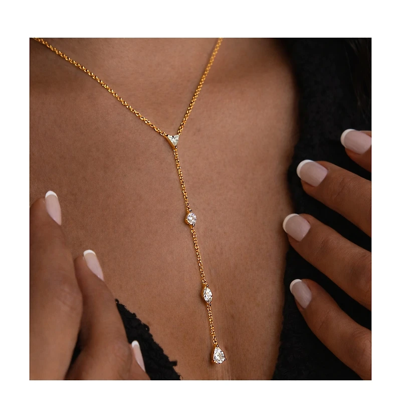 Rebl Jewelry Crystal Y-Necklace