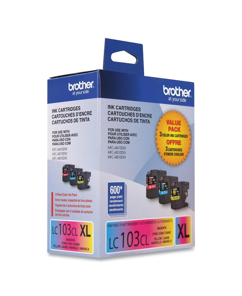 Brother Innobella Xl Series High Yield Ink Cartridge Pack, Includes Cyan, Magenta and Yellow Ink Cartridges