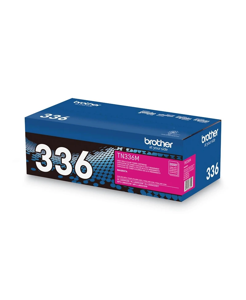 Brother TN336B High Yield Magenta Toner Cartridge, Yield Up to 3500 Pages