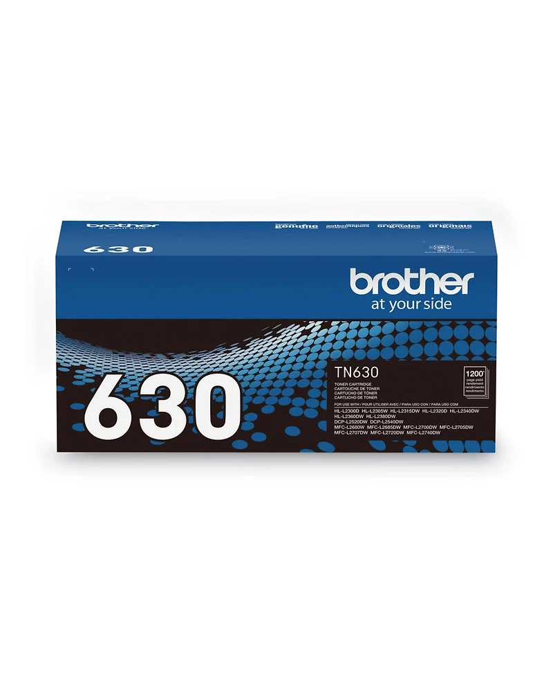 Brother TN630 Standard Yield Laser Toner Cartridge, 1200 Page Yield