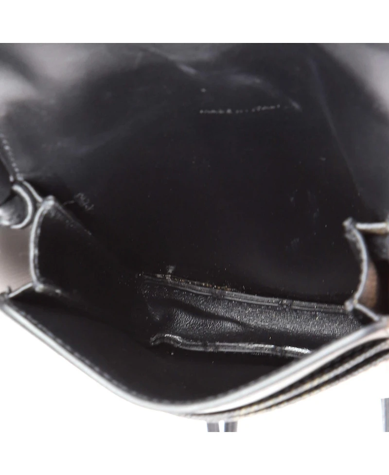 Pre-Owned Celine Phone Pouch Crossbody Triomphe Coated Canvas with Leather