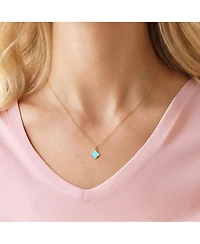 The Lovery Mini Turquoise Single Clover Necklace 14K Gold