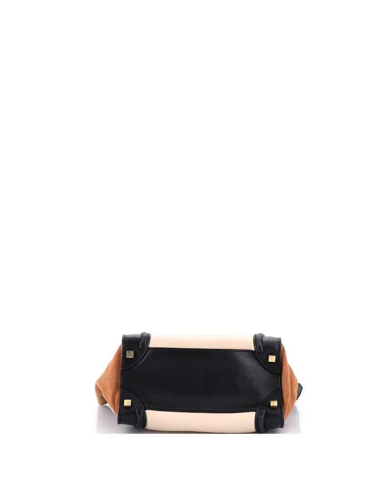 Pre-Owned Celine Micro Tricolor Luggage Bag Leather