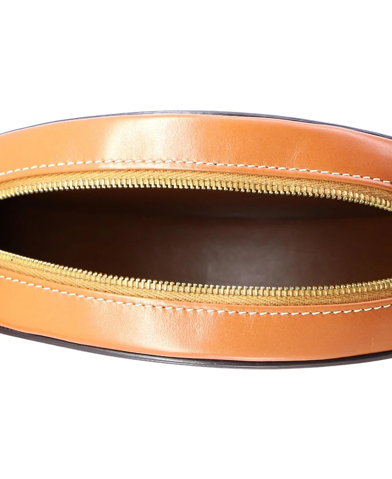 Pre-Owned Celine Triomphe Oval Crossbody Bag Leather