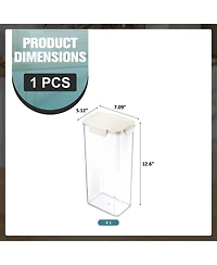 Sorbus Airtight Food Storage Container – Clear Stackable Canister for Pantry, Rice, Pasta, Cereal and Snacks