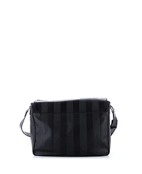 Pre-Owned Fendi Large Flap Messenger Bag Pequin Embossed Leather