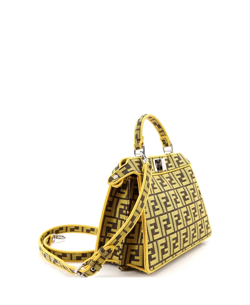 Pre-Owned Fendi Small x Frgmt Peekaboo ISeeU Bag Zucca Canvas