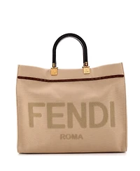Pre-Owned Fendi Medium Sunshine Shopper Tote Canvas