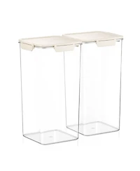 Sorbus Pack Airtight Food Storage Containers – Clear Stackable Canister for Pantry, Rice, Pasta