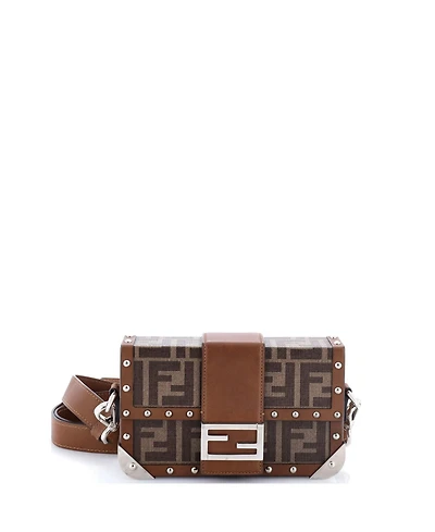 Pre-Owned Fendi Mini Baguette Trunk Bag Zucca Coated Canvas