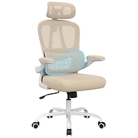 Rainsken Ergonomic Office Chair, Adjustable Swivel Desk Chair with Headrest and Lumbar Support, Computer Chair for Home Office