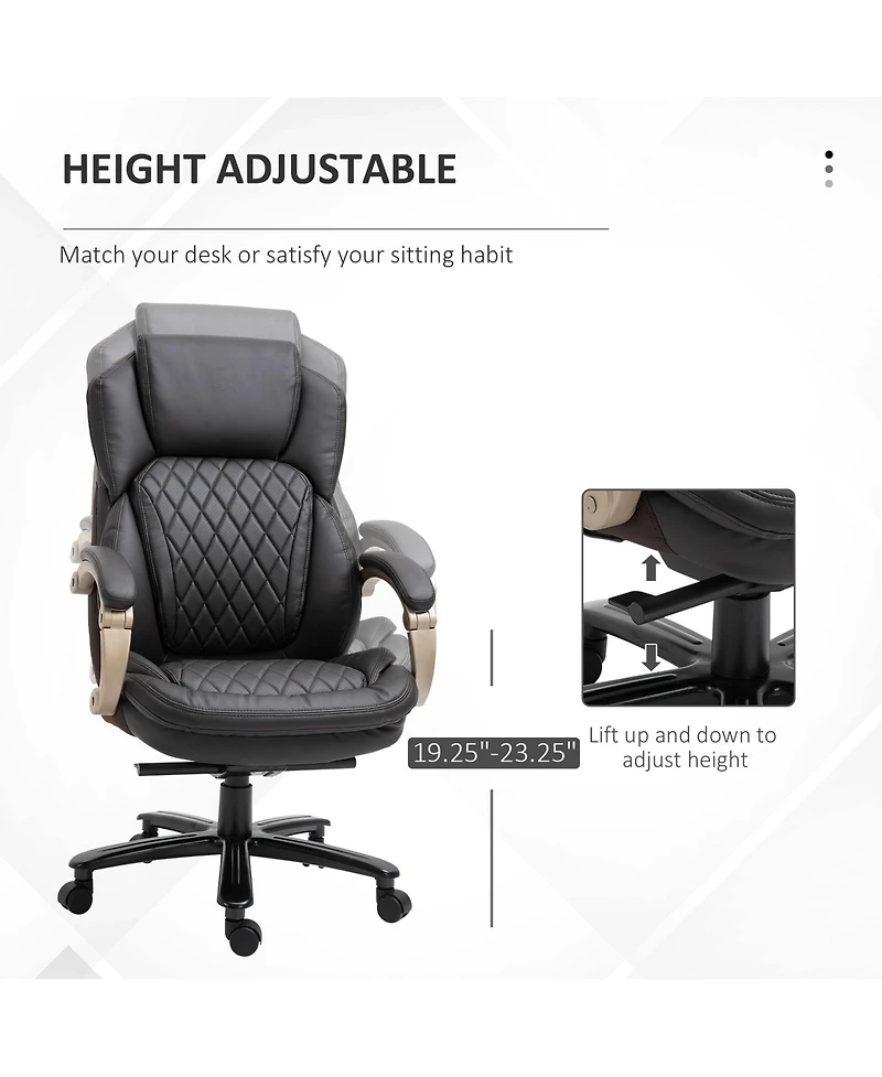 Boyel Living Big and Tall Executive Office Chair with Wide Seat and High Back