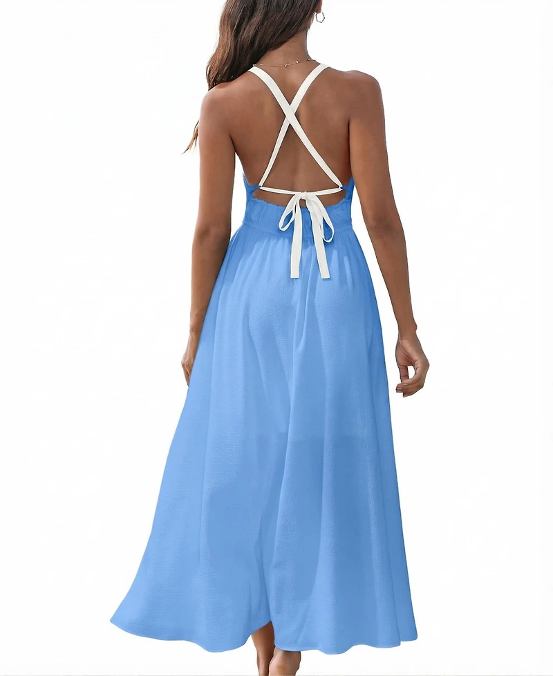 Cupshe Women's Glow Figure White Maxi Beach Dress