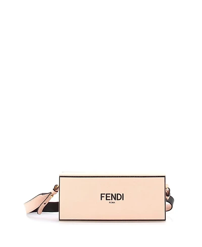 Pre-Owned Fendi Logo Horizontal Box Crossbody Bag Leather