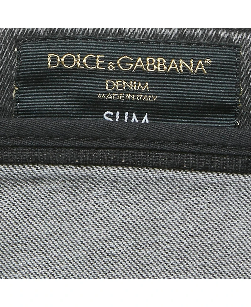 Pre-Owned Dolce & Gabbana Men's Faded Denim Slim Fit Jeans