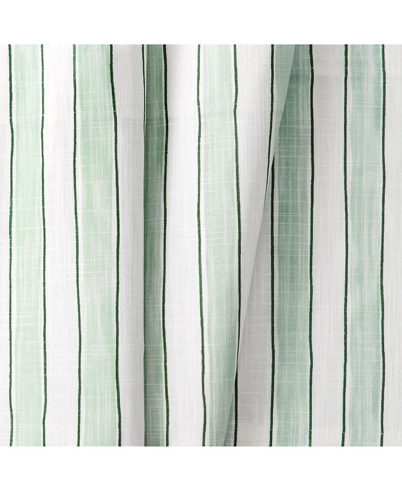 Ellis Curtain Saratoga Stripe 100% Cotton Tailored Rod Pocket Valance 50" x 16"