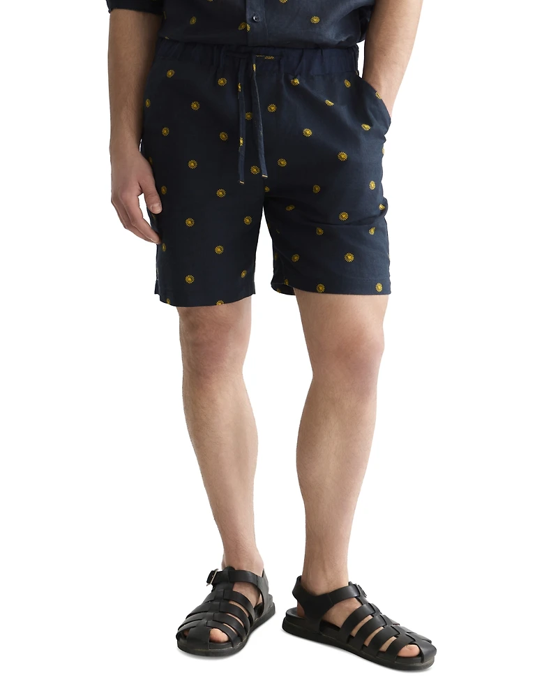 Scotch & Soda Men's Mid Rise Printed Shorts