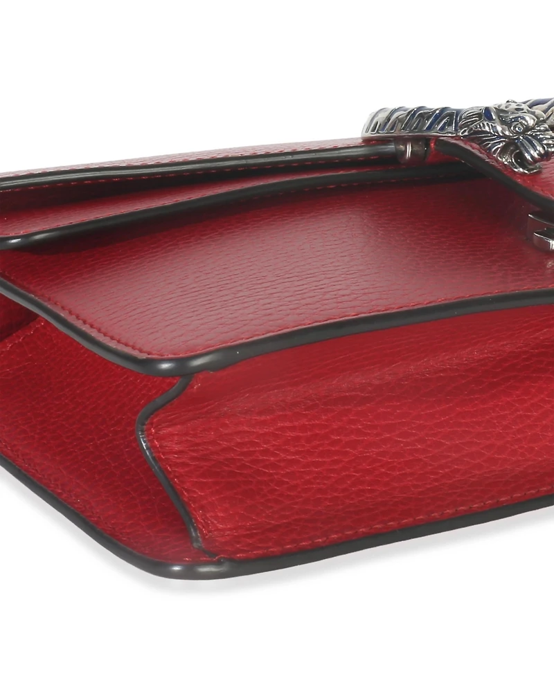 Pre-Owned Gucci Red Pebbled Calfskin Small Dionysus Shoulder Bag