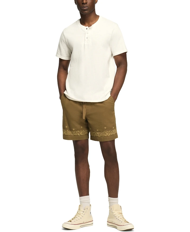 Lucky Brand Men's Eyelet Bandana Casual Shorts