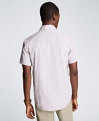 Kenneth Cole Men's Short-Sleeve Printed Slim Fit Shirt