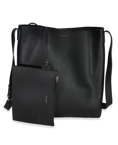 Pre-Owned Saint Laurent Black Leather Bold Hobo