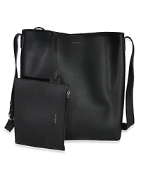 Pre-Owned Saint Laurent Black Leather Bold Hobo