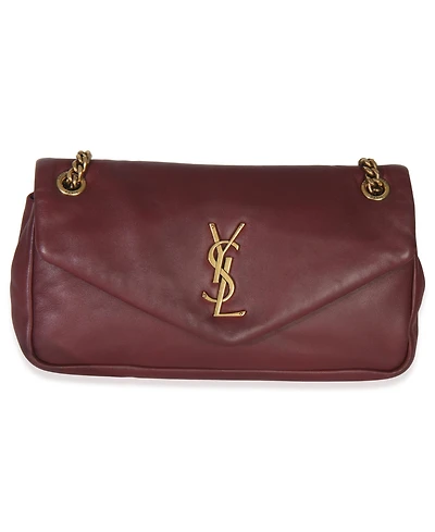 Pre-Owned Saint Laurent Deep Raspberry Smooth Lambskin Small Calypso Chain Bag