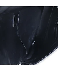 Pre-Owned Prada Black Brushed Leather Shoulder Bag