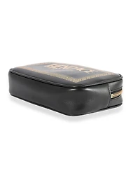 Pre-Owned Fendi x Versace Fendace Black Logo Print Camera Case