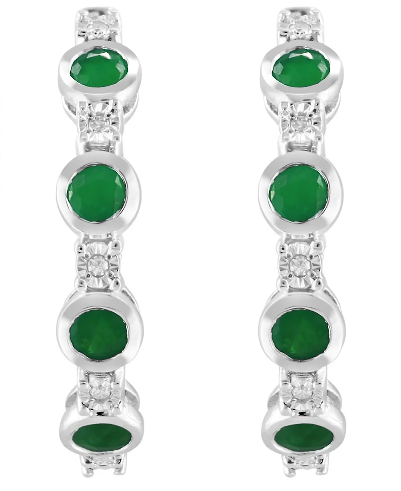 Effy Collection Tanzanite (5/8 ct. t.w.) & Diamond (1/20 Earrings Sterling Silver (Also Available Emerald Multi-Sapphire)