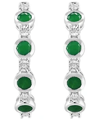 Effy Collection Tanzanite (5/8 ct. t.w.) & Diamond (1/20 Earrings Sterling Silver (Also Available Emerald Multi-Sapphire)