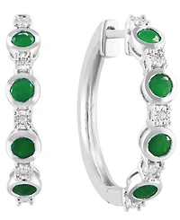 Effy Collection Tanzanite (5/8 ct. t.w.) & Diamond (1/20 Earrings Sterling Silver (Also Available Emerald Multi-Sapphire)