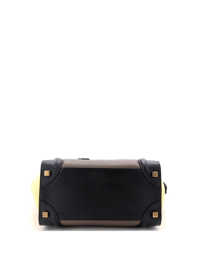 Pre-Owned Celine Micro Tricolor Luggage Bag Leather