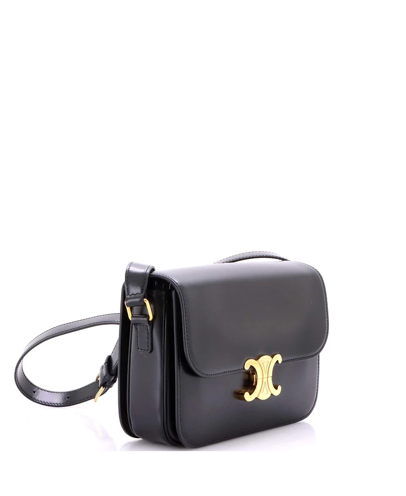 Pre-Owned Celine Medium Triomphe Shoulder Bag Smooth Calfskin