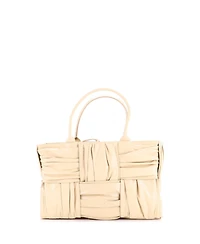 Pre-Owned Bottega Veneta Medium Arco Tote Maxi Intrecciato Plisse Leather