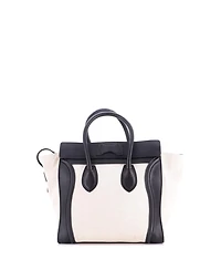 Pre-Owned Celine Mini Luggage Bag Canvas and Leather