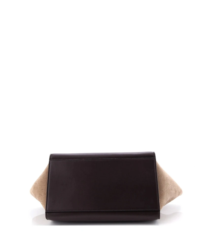 Pre-Owned Celine Small Tricolor Trapeze Bag Leather