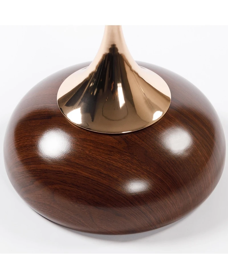 Rainsken Mermaid Tail Round Side Table, Modern Metal Pedestal Accent Table, Compact Coffee Table for Living Room and Small Spaces